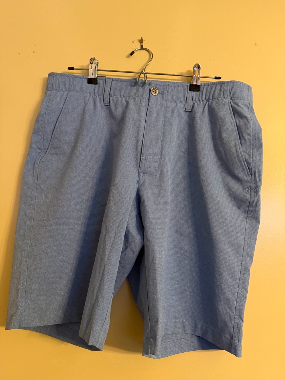 Under Armour Sky Blue Flat-Front Performance Shorts